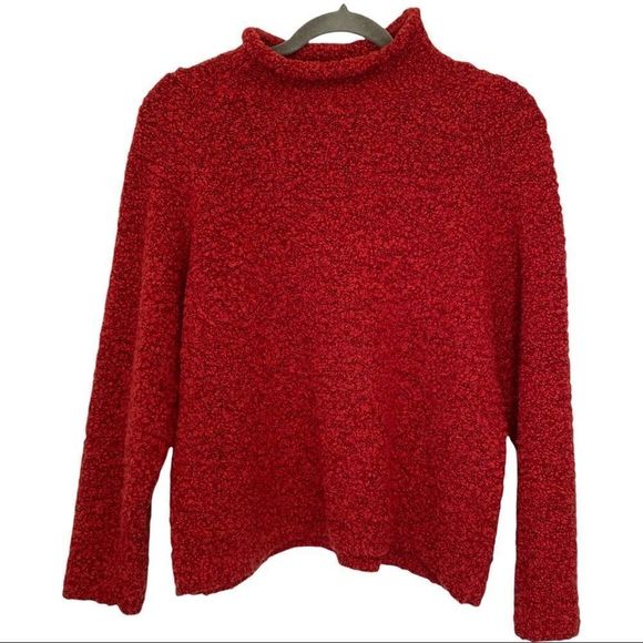 Vintage Sears fuzzy orange high neck long sleeve sweater size 10 (8-10) EUC - Picture 1 of 6